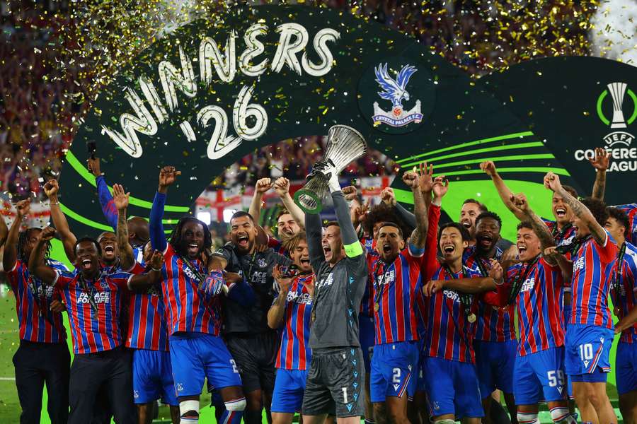 Crystal Palace's players lift the trophy Crystal Palace's players lift the trophy