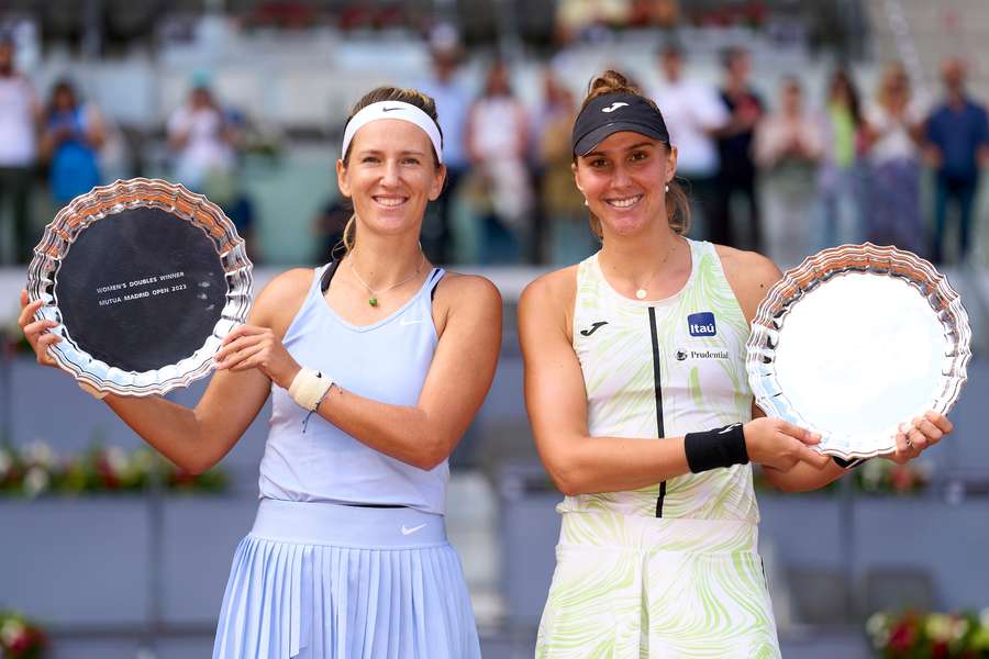 Victoria Azarenka y Beatriz Haddad Maia, campeonas del dobles femenino.