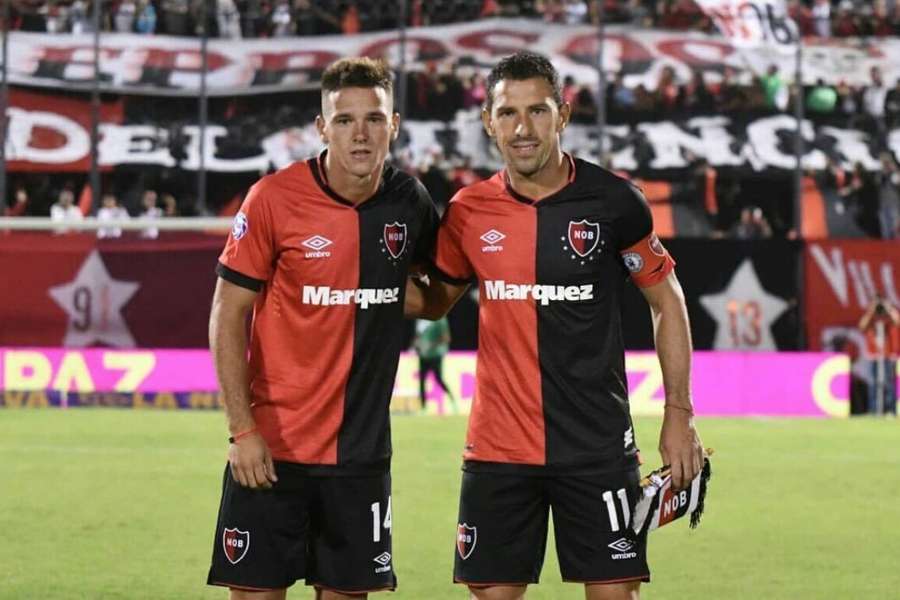 Alexis Rodríguez con su primo, Maxi Rodríguez