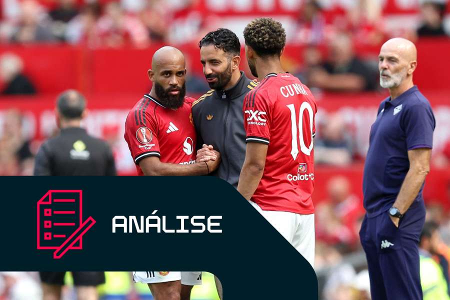 Ruben Amorim com Mbeumo e Matheus Cunha