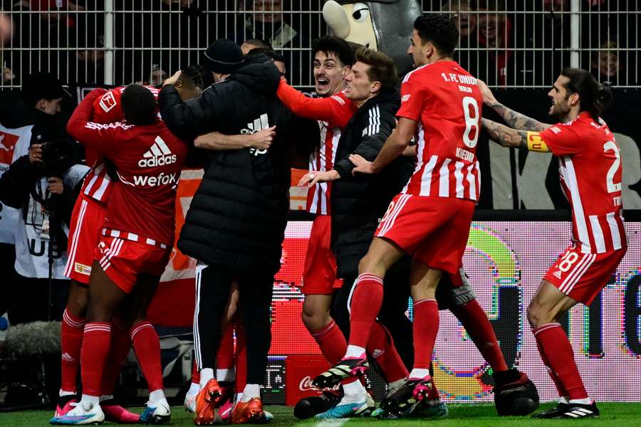 Union Berlin's players celebrate