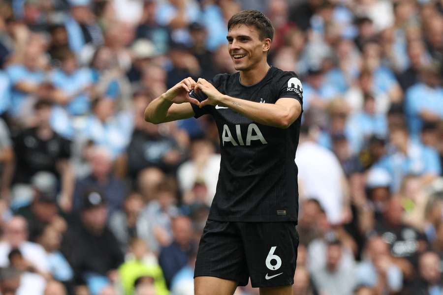 Joao Palinha după ce a marcat golul al doilea pe Etihad