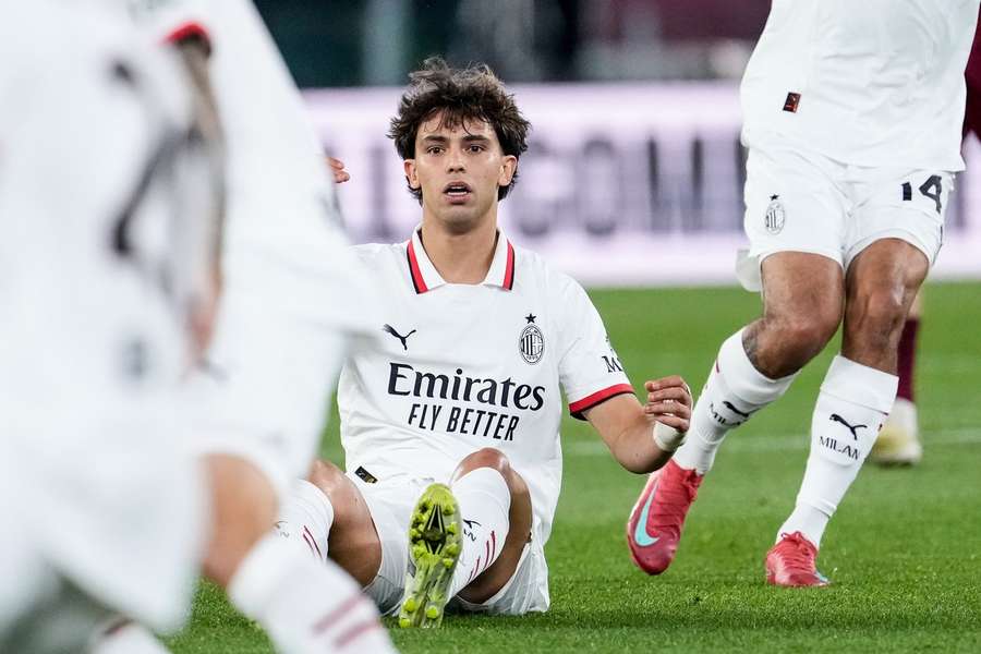 AC Milan's Joao Felix reacts during the Serie A match against Roma AC Milan's Joao Felix reacts during the Serie A match against Roma