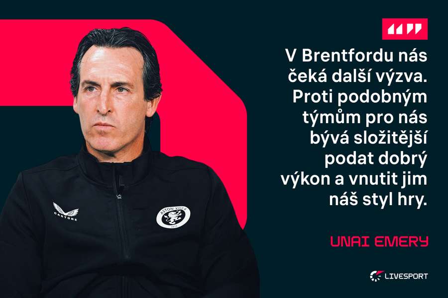 Unai Emery varuje před nedělním zápasem.