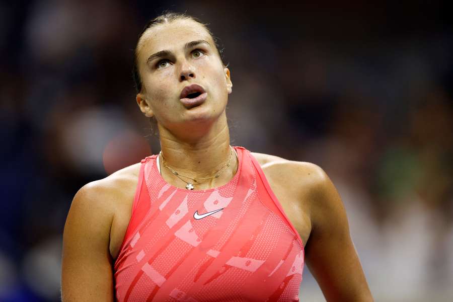 Sabalenka começou a celebrar a vitória mais cedo