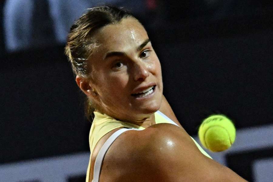 Sabalenka durante partida contra Elina Svitolina