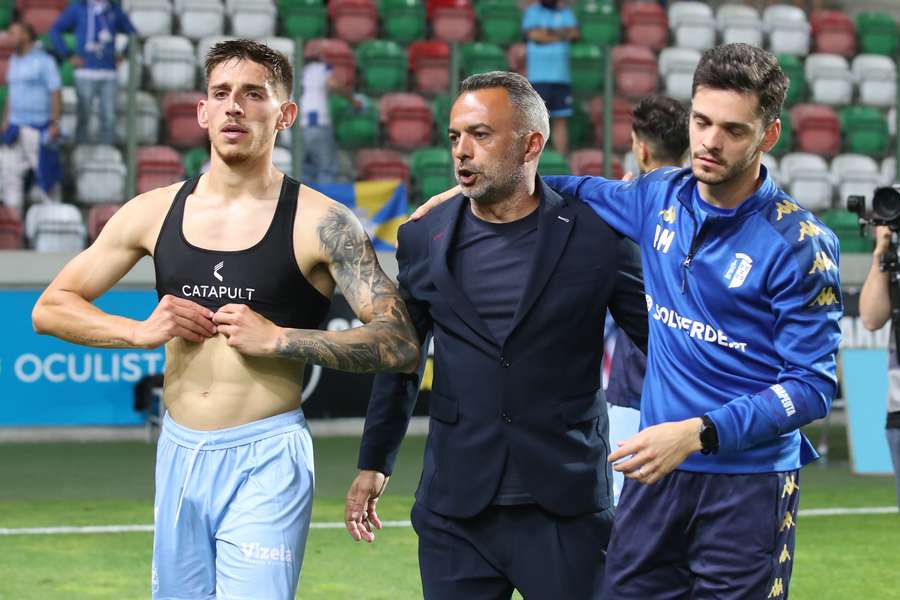 Fábio Pereira no final da partida