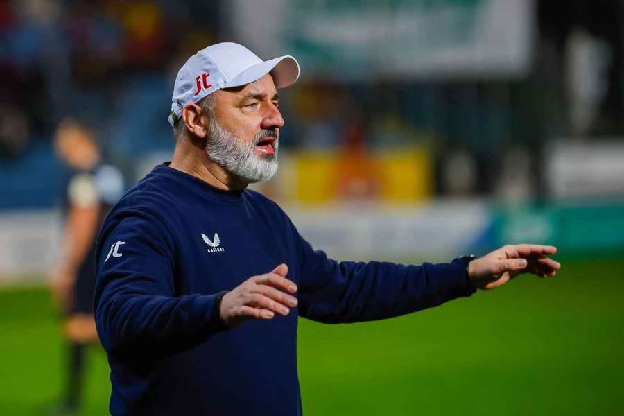 Trenér Slavie Jindřich Trpišovský.