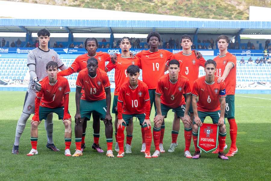 A equipa de Portugal que bateu os Países Baixos nos sub-17
