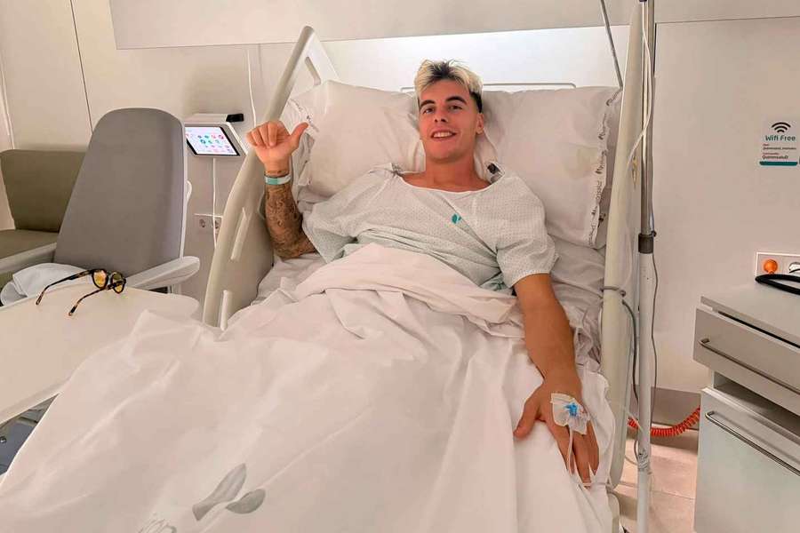 Julen Lobete, en el hospital Julen Lobete, en el hospital