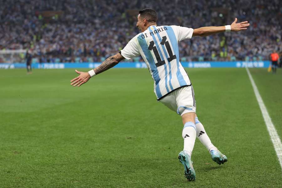 Angel Di Maria dopo il gol nella finale