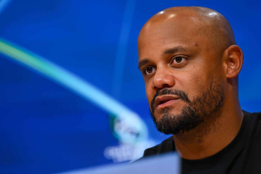 Vincent Kompany en conférence de presse d'après-match mercredi.