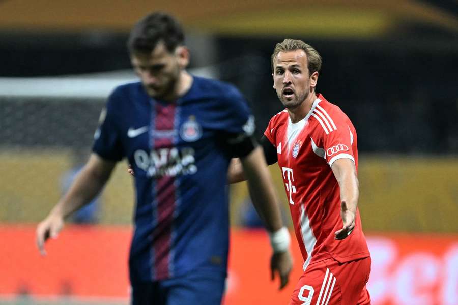 Harry Kane (r.) beim Viertelfinale gegen PSG