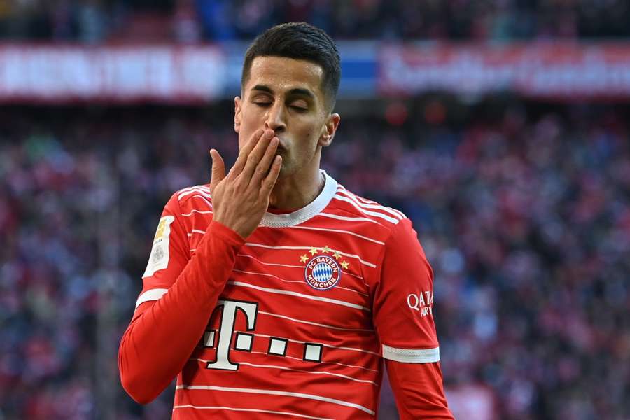 Cancelo festeggia il suo primo gol col Bayern