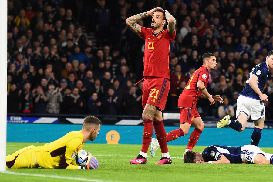 Spain put in a disjointed, wayward performance after falling behind early on against Scotland