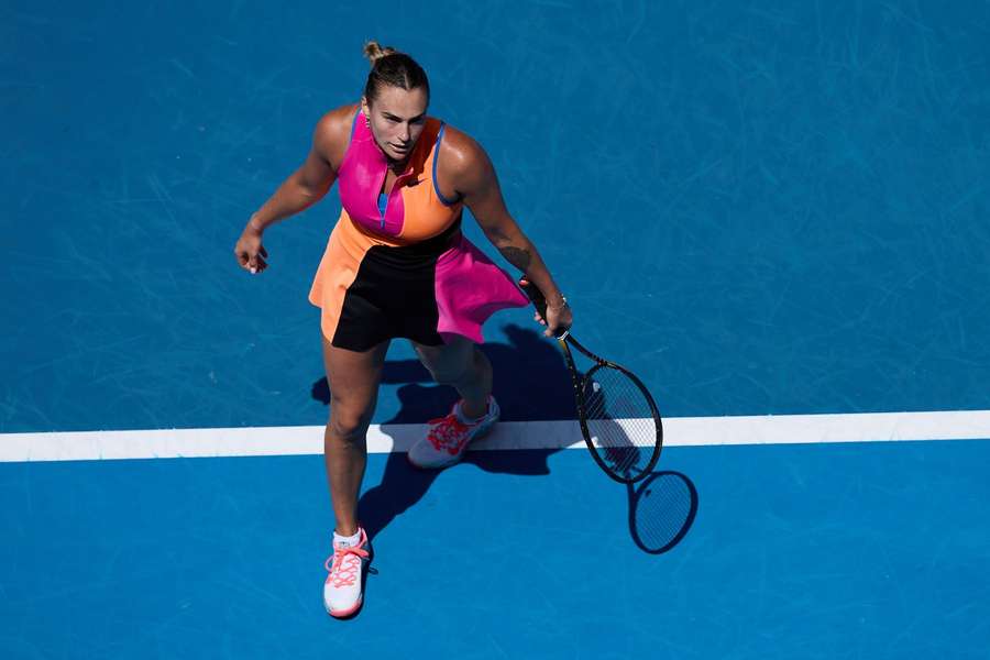 Sabalenka em ação no Open da Austrália