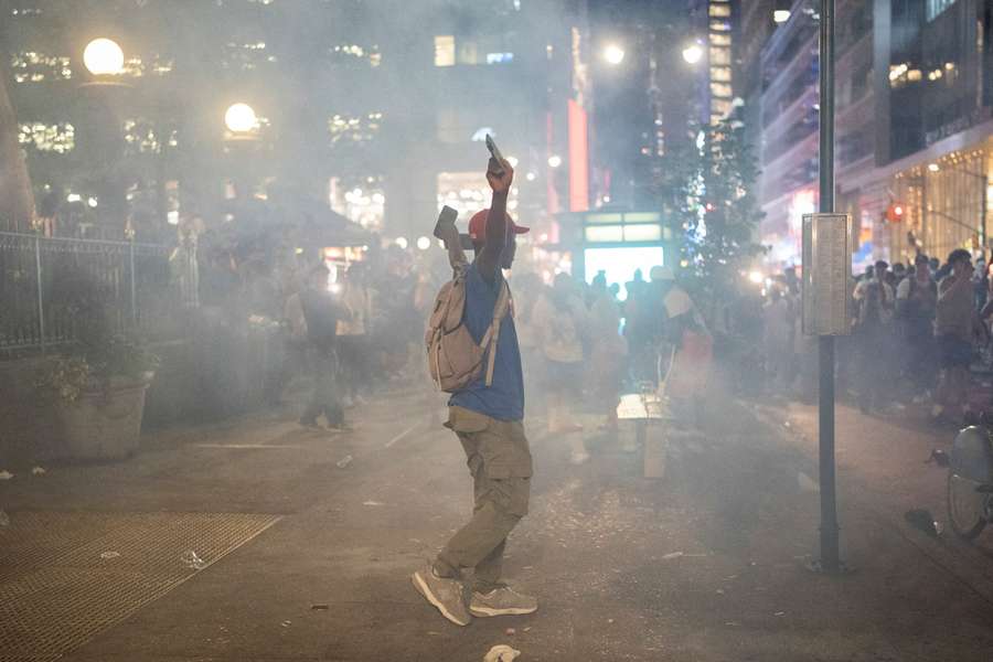 Rauch in den Straßen von New York