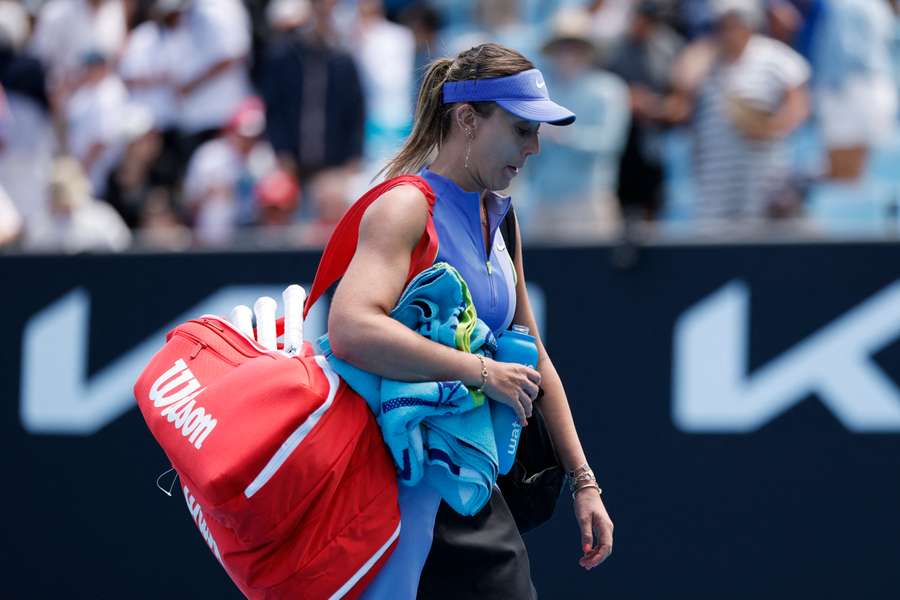 Paula Badosa exits the court after her Australian Open loss to Oksana Selekhmeteva. Paula Badosa exits the court after her Australian Open loss to Oksana Selekhmeteva.