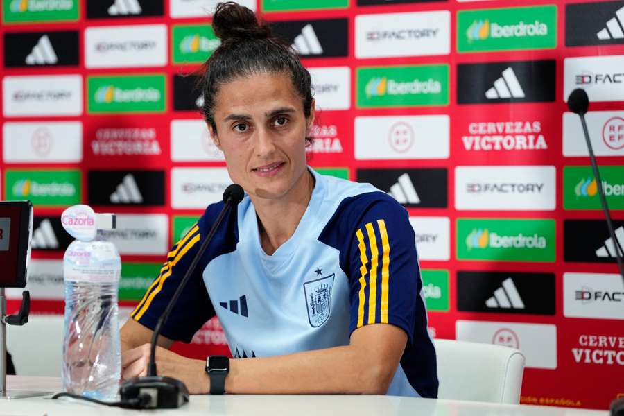Montse Tomé, en rueda de prensa.