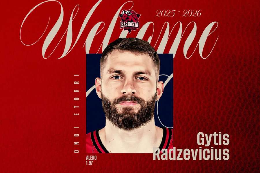 El Baskonia se refuerza con el lituano Gytis Radzevicius El Baskonia se refuerza con el lituano Gytis Radzevicius