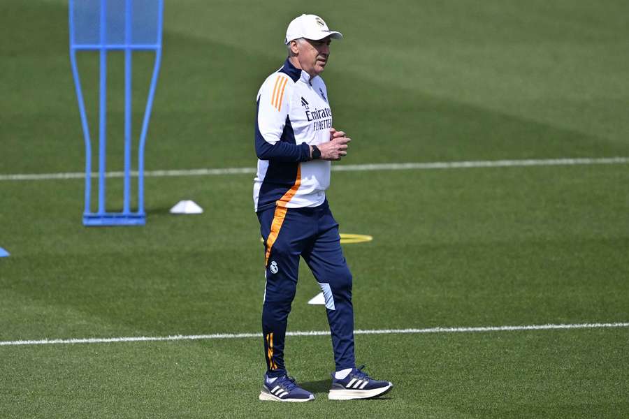 Ancelotti, la unul dintre ultimele sale antrenamente cu Real Madrid.
