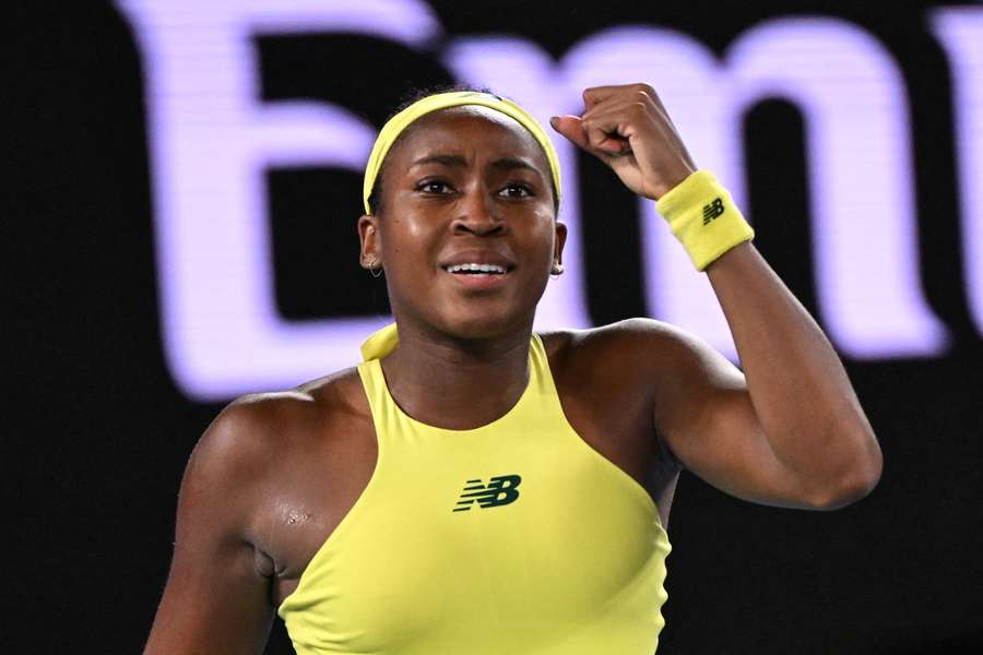 Gauff celebra su victoria
