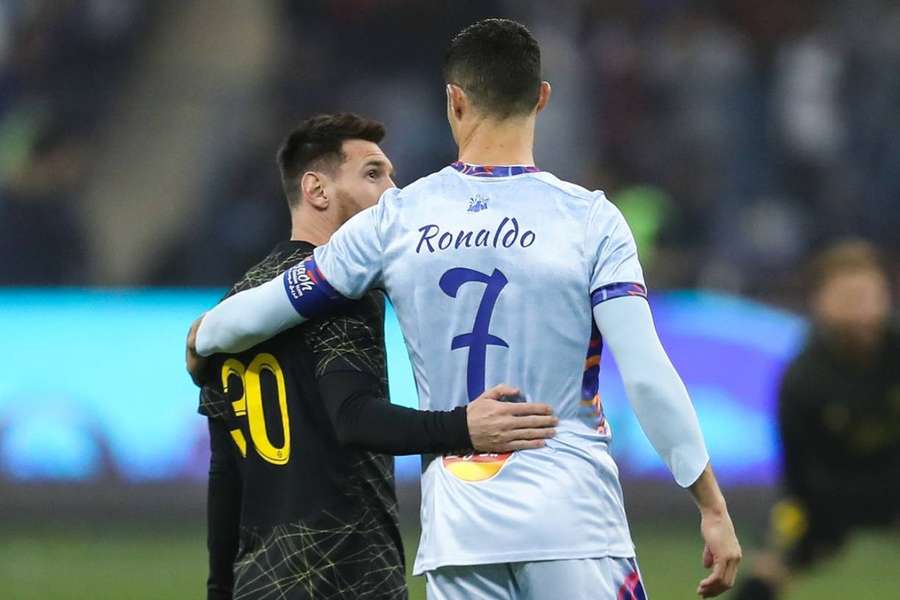 Lionel Messi și Cristiano Ronaldo, în amicalul dintre Al-Hilal & Al-Nassr Stars și PSG disputat pe 19 ianuarie 2023