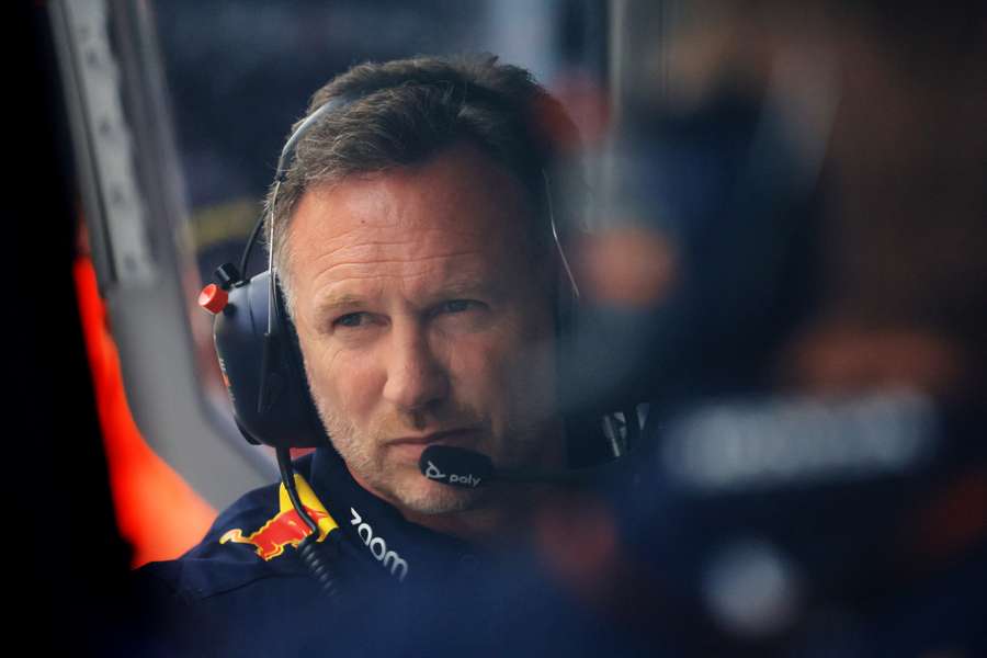 Christian Horner on the pit wall