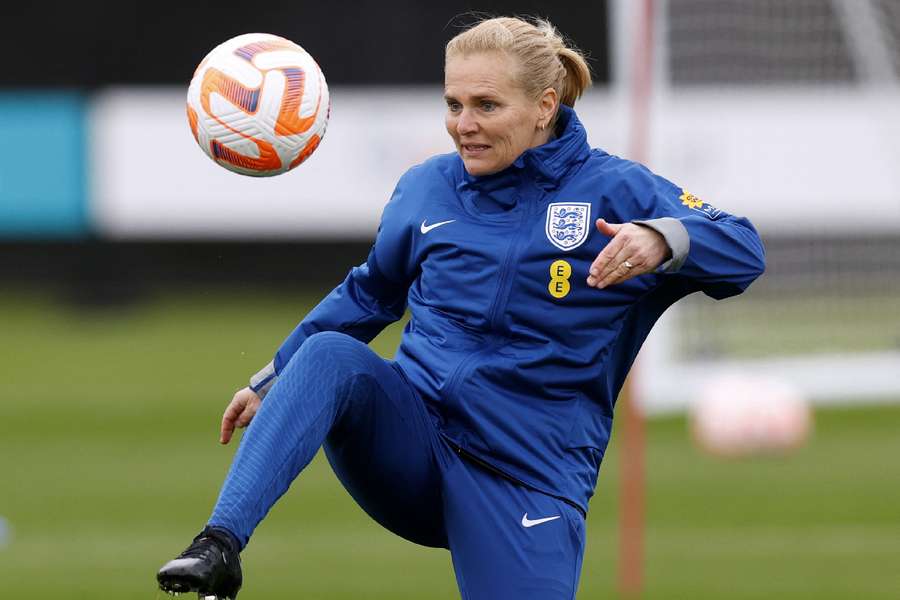 England manager Sarina Wiegman during training