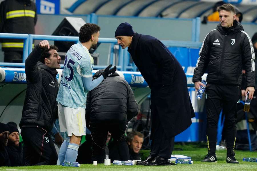 João Mário com Luciano Spalletti, treinador da Juventus