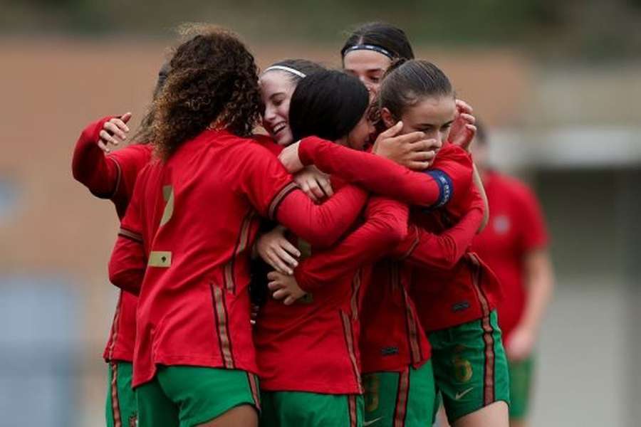 A festa das jogadoras portuguesas