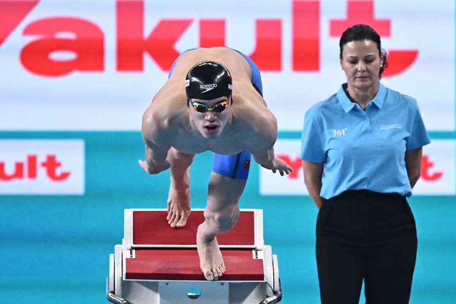 Pan Zhanle secured his first individual world gold at the Aspire Dome pool