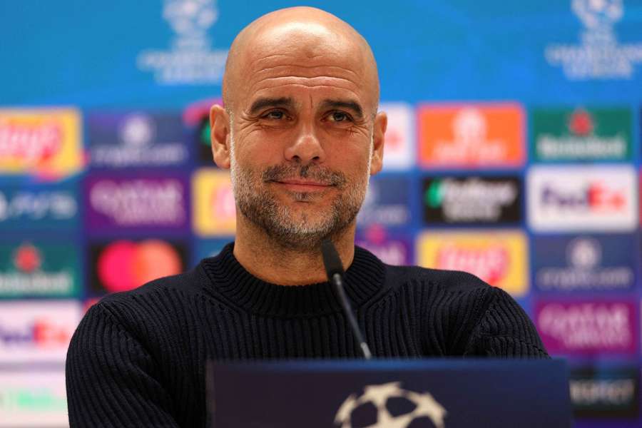 Pep Guardiola during Tuesday's press conference