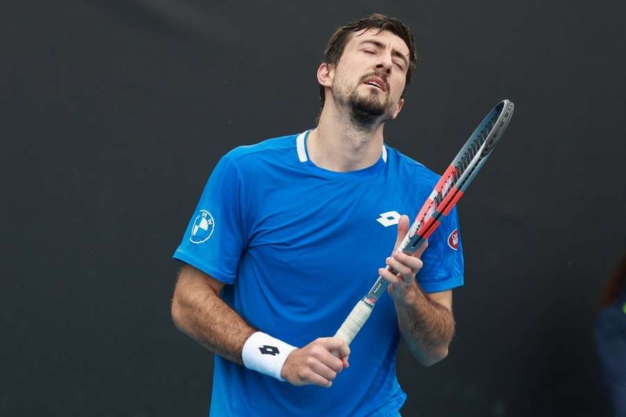 Sebastian Ofner už slavil výhru a nakonec prohrál. Sebastian Ofner už slavil výhru a nakonec prohrál.