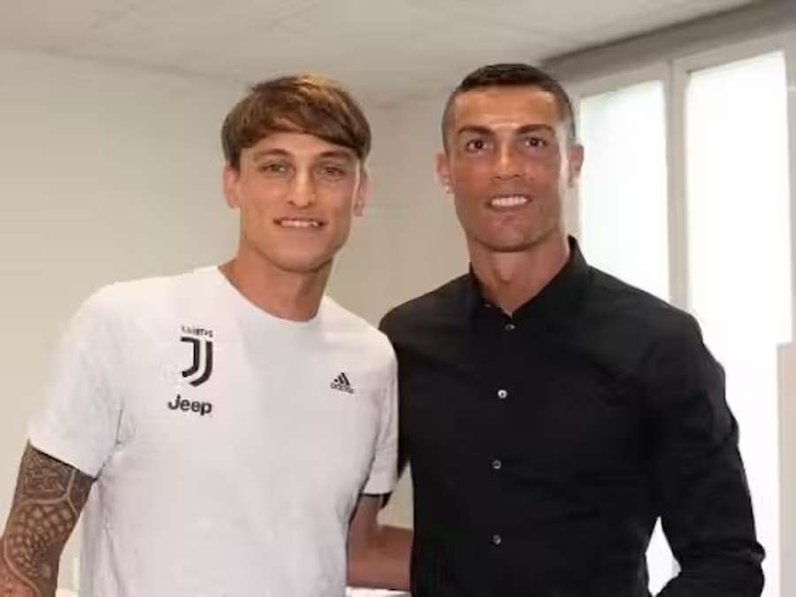 Beltrame com Cristiano Ronaldo