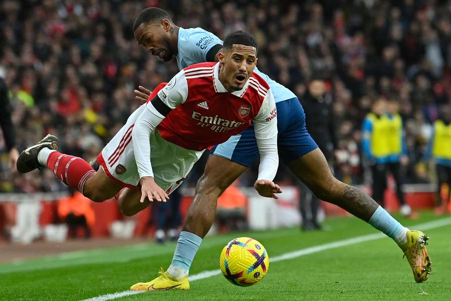 Arsenal's Belgian midfielder Leandro Trossard got the opening goal of the game