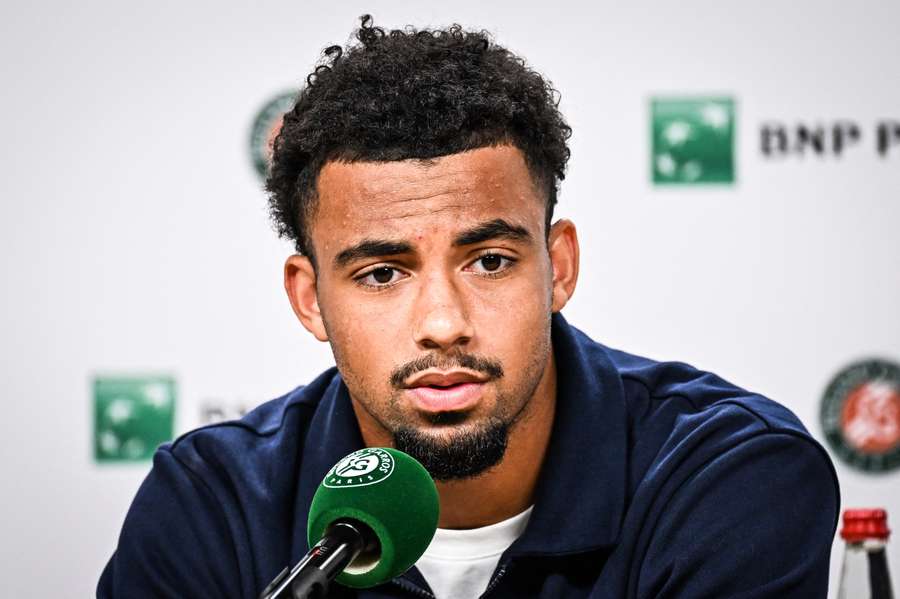 Arthur Fils speaking to the media at Roland Garros