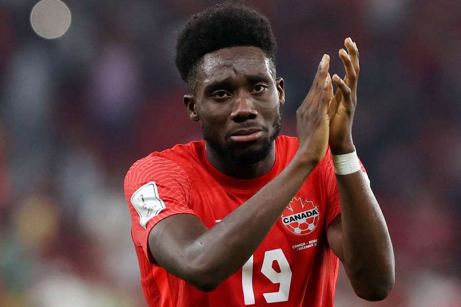 Alphonso Davies during the World Cup