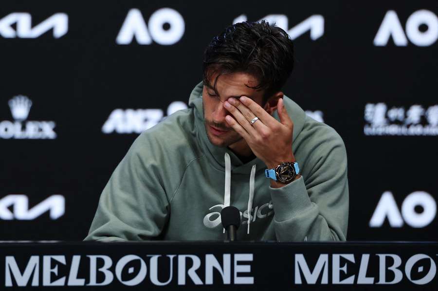 O italiano se machucou durante o Australian Open O italiano se machucou durante o Australian Open