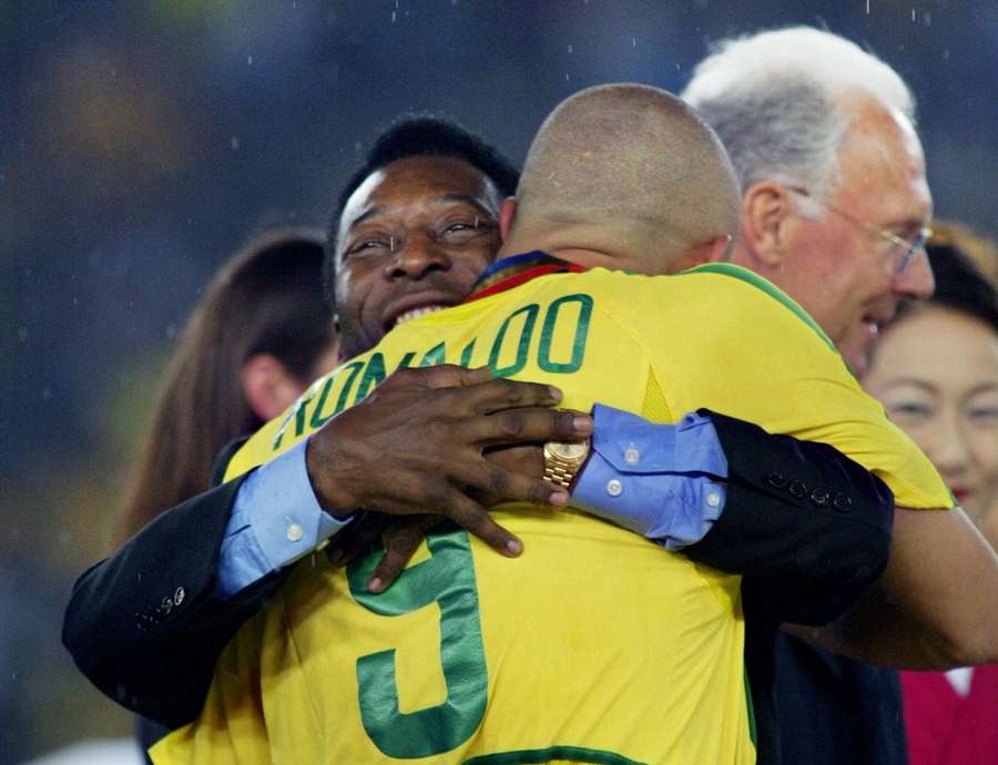Pelé y Ronaldo Nazario, dos de los mejores jugadores de la historia