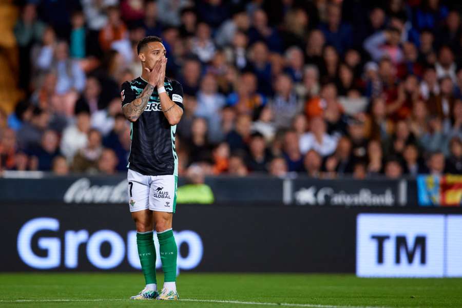 Antony, durante el partido ante el Valencia