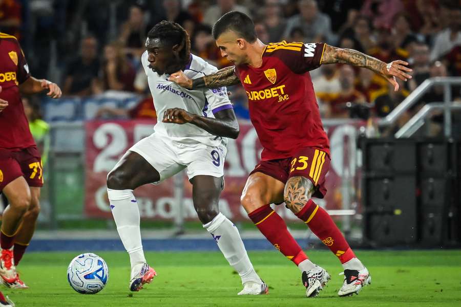 Kean in campo contro la Roma Kean in campo contro la Roma