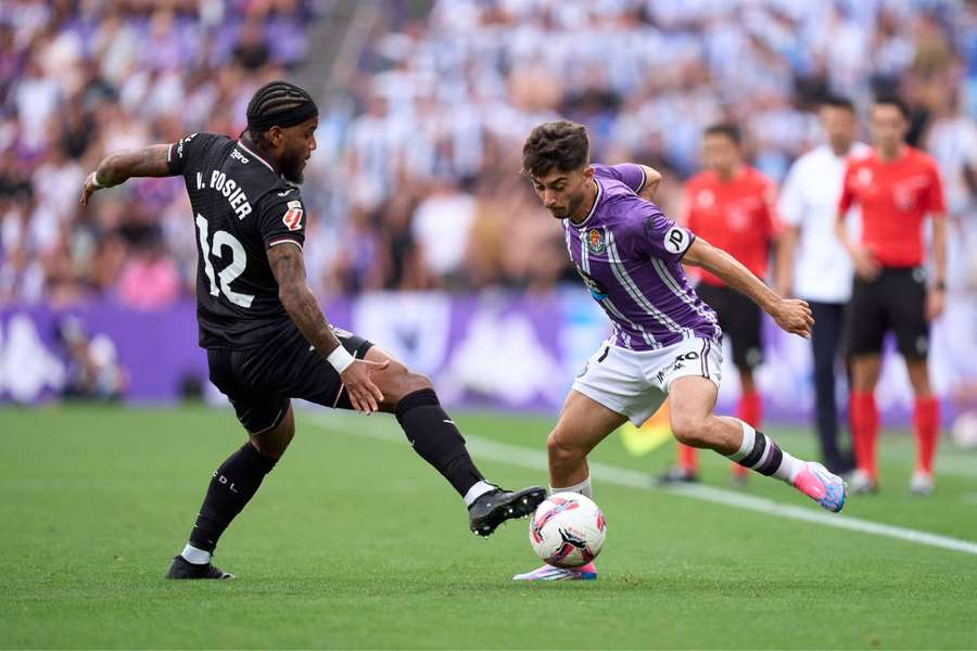 Moro y Rosier, durante el Valladolid-Leganés