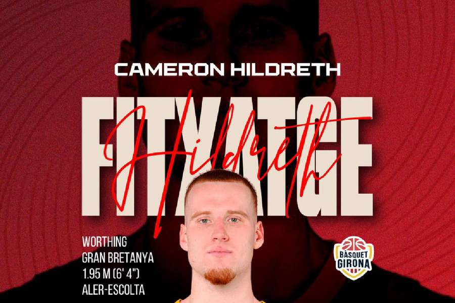 Cameron Hildreth, nuevo jugador del Bàsquet Girona