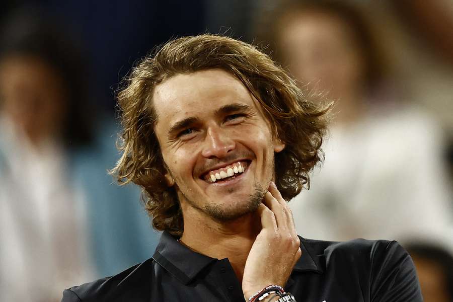 Alexander Zverev celebrates after winning