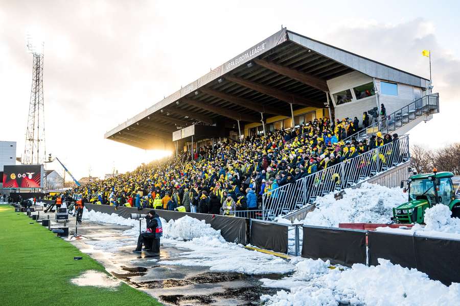 Aspmyra stadium for the Europa League clash against Lazio