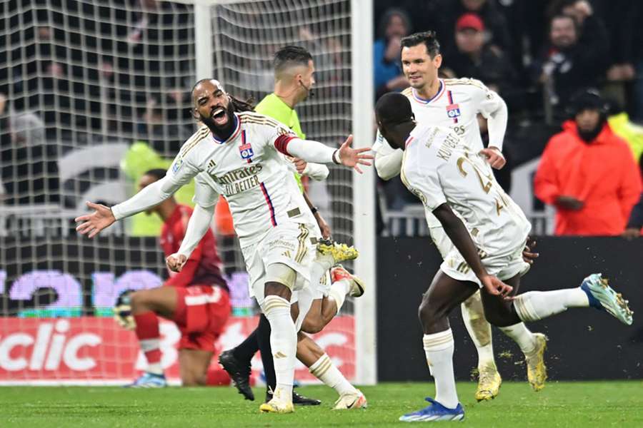 Lacazette hat-trick lifts lowly Lyon as Nice retake second