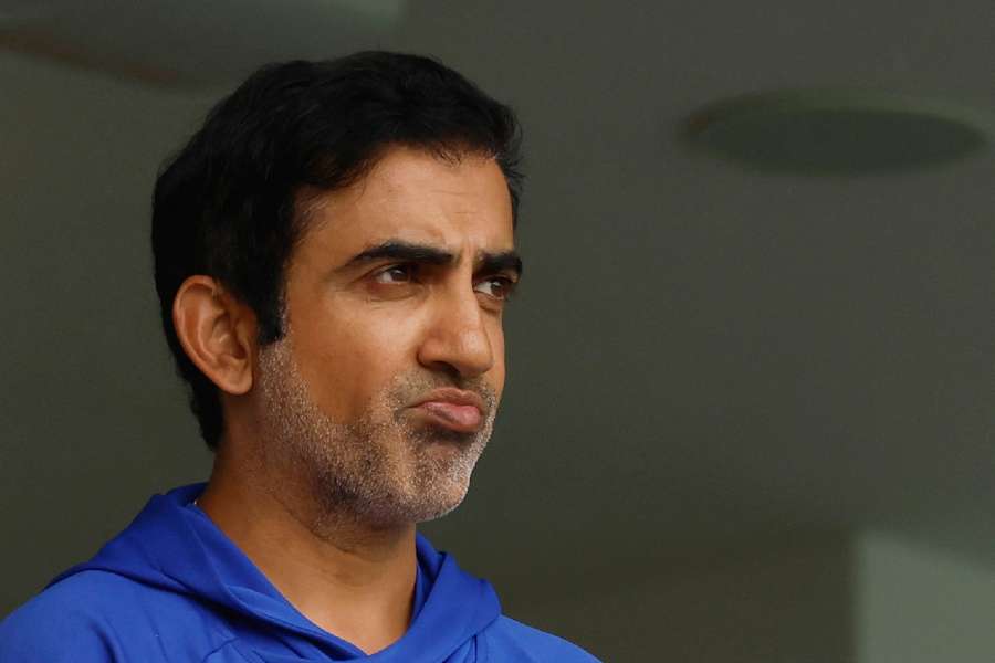 Gautam Gambhir looking on during West Indies test