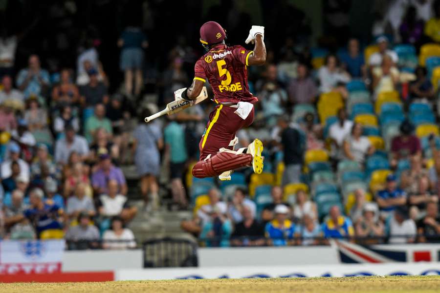 Forde celebrates against England