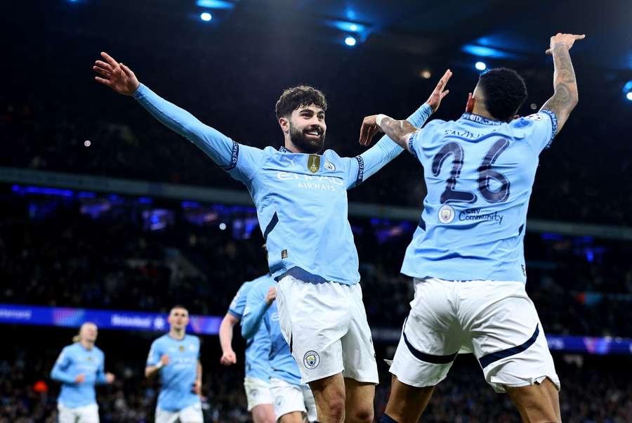 Man City scored three second-half goals